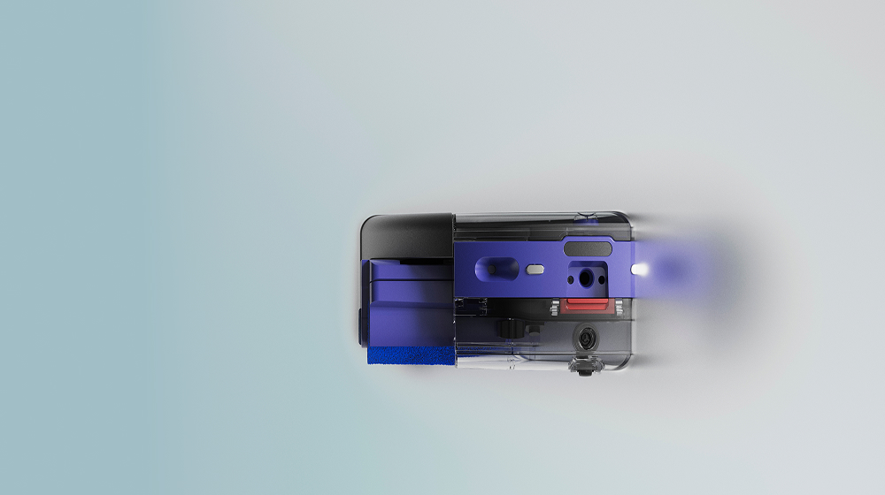 Les capteurs optiques et LiDAR de l’aspirateur robot Dyson Zone+Scrub Ai.